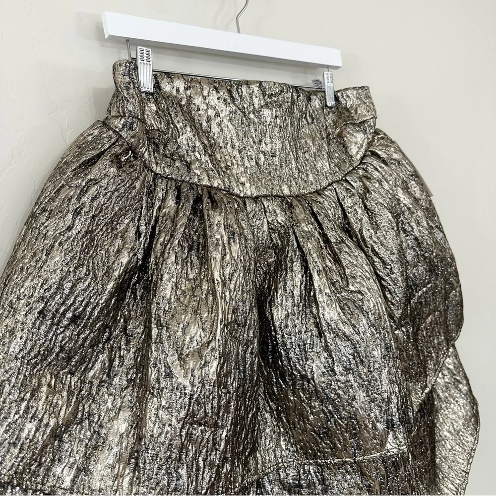 Amylynn Sara Strapless Brocade Ruffle Mini Dress - Picture 8 of 16